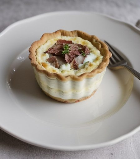 Quiche Poireaux, Chèvre Lardons recipe image