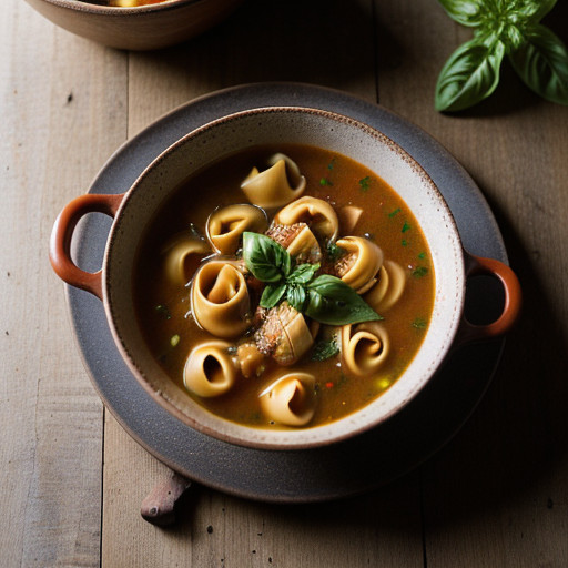 Quick Double Tomato and Tortellini Soup recipe image