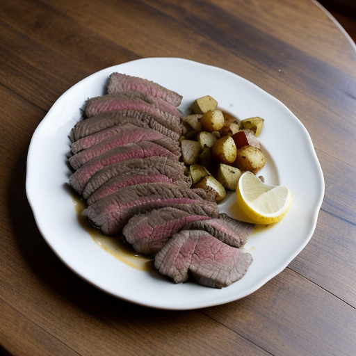 Quick-Fix Steak & Lemon-Pepper Potatoes recipe image