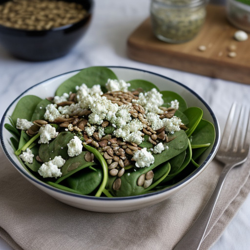 Quick Spinach Salad With Sprouts recipe image