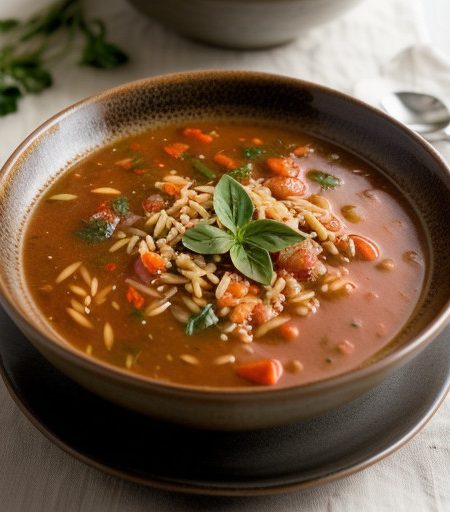 Quick Tomato-Orzo Soup recipe image