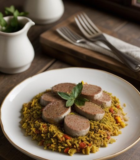 Quick Turkey and Sausage Paella recipe image