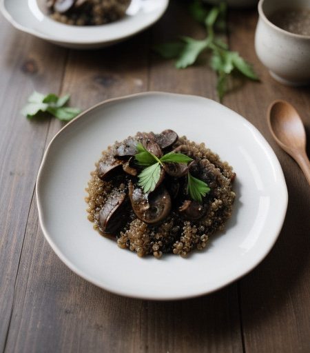 Quinoa With Shiitake Gravy recipe image