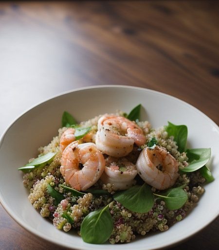 Quinoa and Shrimp Salad recipe image