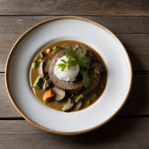 Rabbit, Andouille Sausage and Wild Mushroom Gumbo recipe image