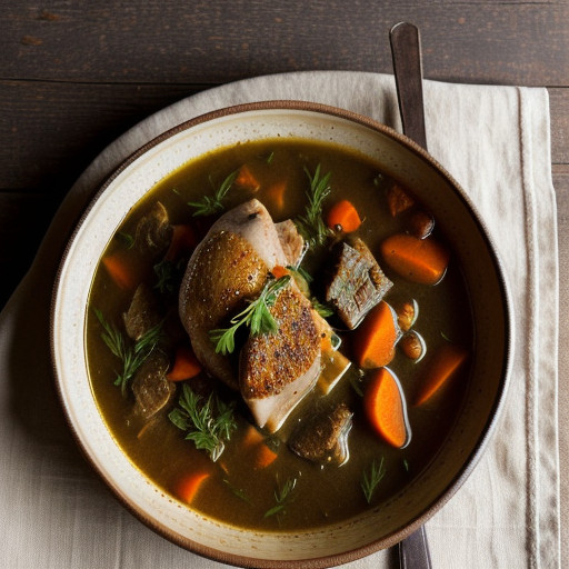 Rabbit~ Veal or Chicken Stew With Herbs & Bar recipe image