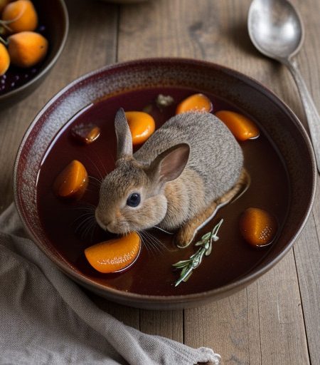 Rabbit With Apricots in Cabernet Sauce recipe image