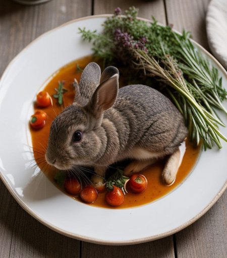 Rabbit With Tomatoes & Herbs recipe image