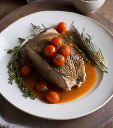 Rabbit With Tomatoes and Herbs recipe image
