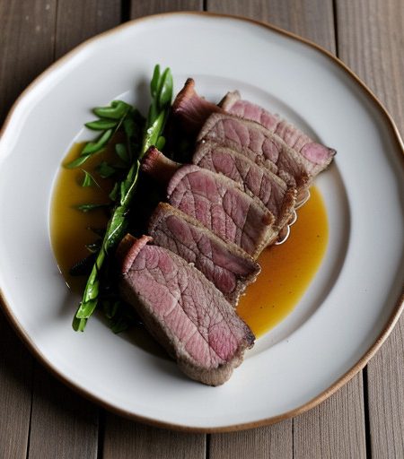 Rack of Lamb With Bacon Vinaigrette recipe image