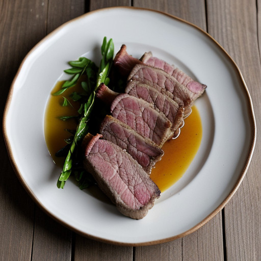 Rack of Lamb With Bacon Vinaigrette recipe image