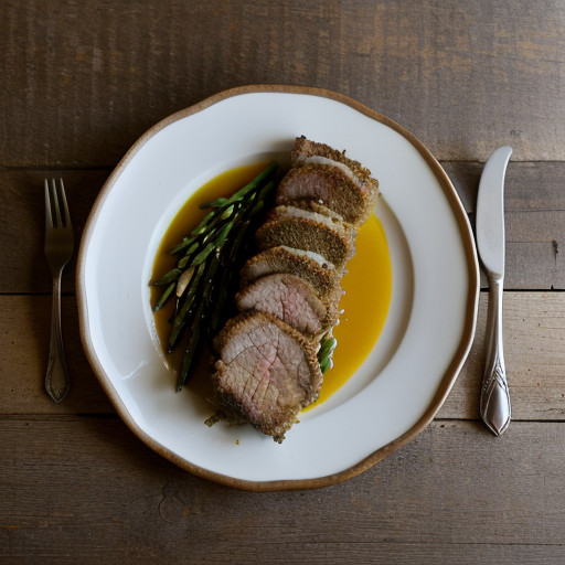 Rack of Lamb in Mustard Crust With Northern White Beans recipe image