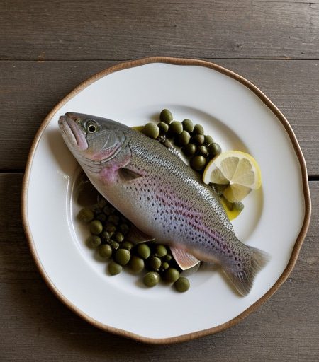Rainbow Trout With Lemon Capers~ & Brown Bu recipe image