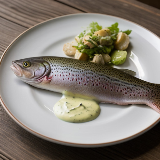 Rainbow Trout With Roasted Garlic Mayonnaise recipe image