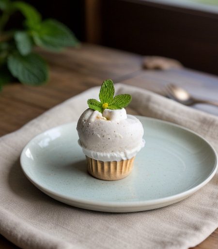 Raisin Mint Ice-Cream recipe image