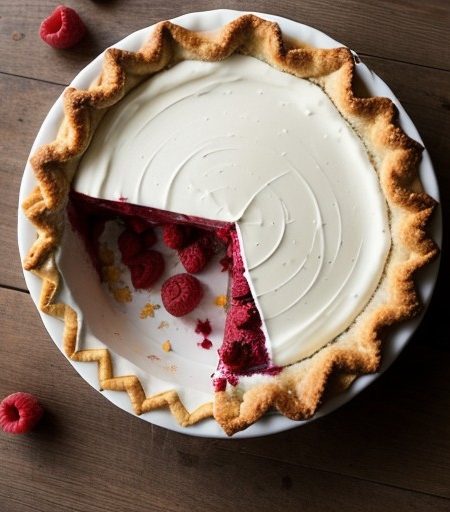Raspberries & Cream Snowflake Pie recipe image