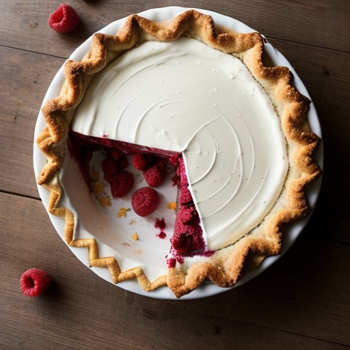 Raspberries & Cream Snowflake Pie recipe image