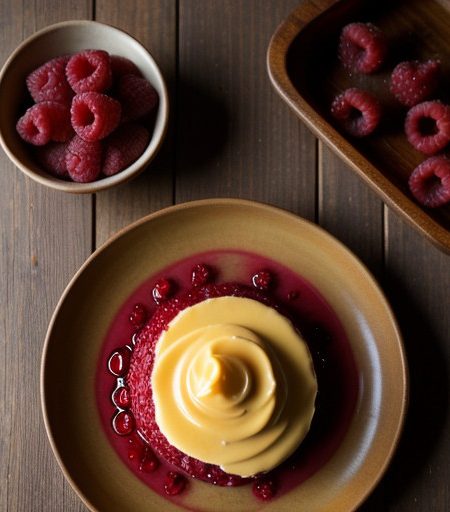 Raspberries in Honeyed Puree recipe image