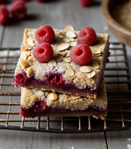 Raspberry Almond Christmas Bars recipe image