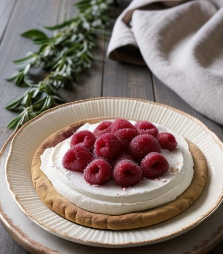 Raspberry Almond Kiss Dessert Pizza recipe image