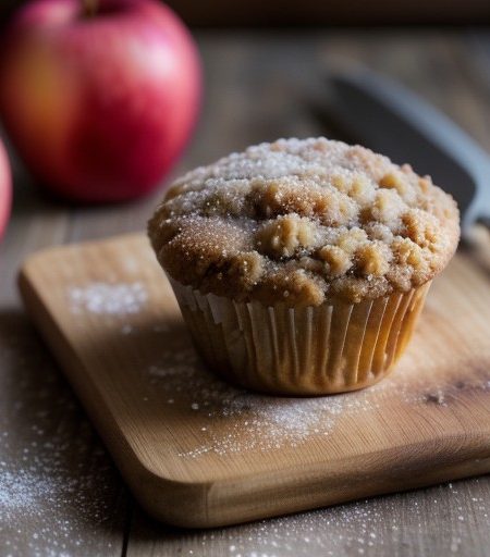 Raspberry Apple Streusel Muffins recipe image
