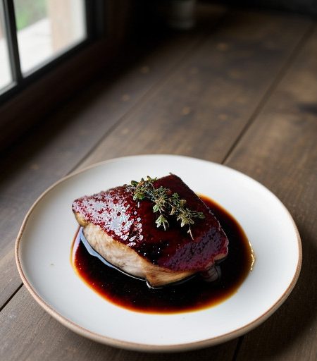 Raspberry-Balsamic Glazed Chicken recipe image