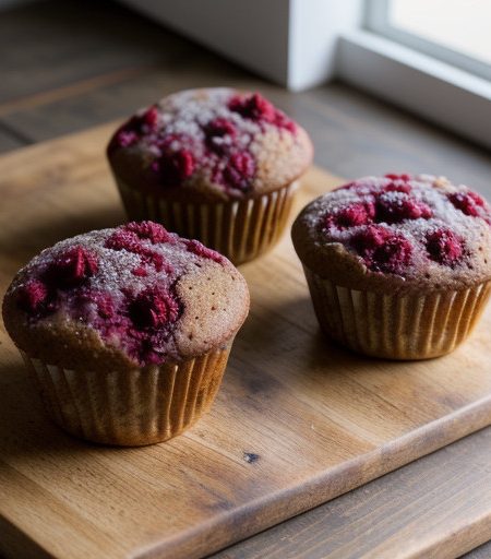 Raspberry Bran Muffins recipe image