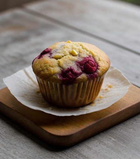 Raspberry Corn Muffins recipe image