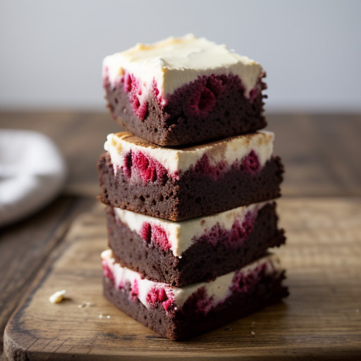 Raspberry Cream Brownie Wedges recipe image
