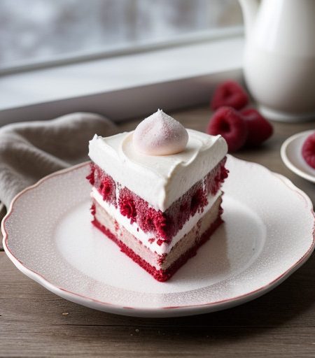 Raspberry Cream Gateau recipe image