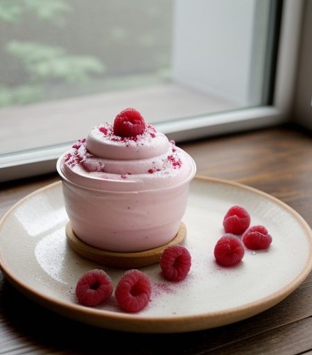 Raspberry Frozen Yogurt recipe image