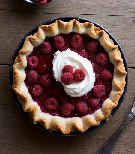 Raspberry Glace Pie recipe image