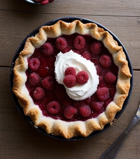 Raspberry Glace Pie recipe image