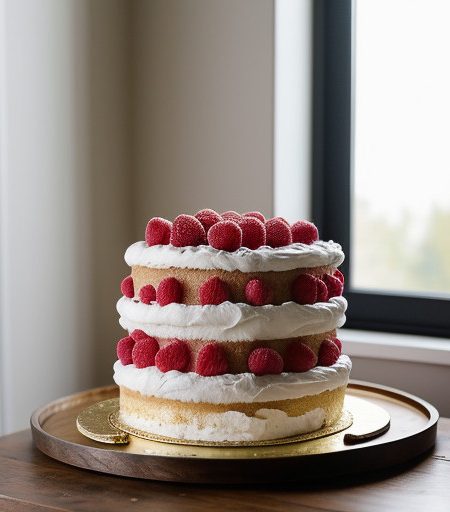 Raspberry Meringue Cake recipe image