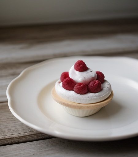 Raspberry Meringue Shells recipe image