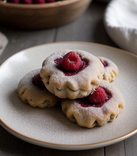 Raspberry Pecan Thumbprints recipe image