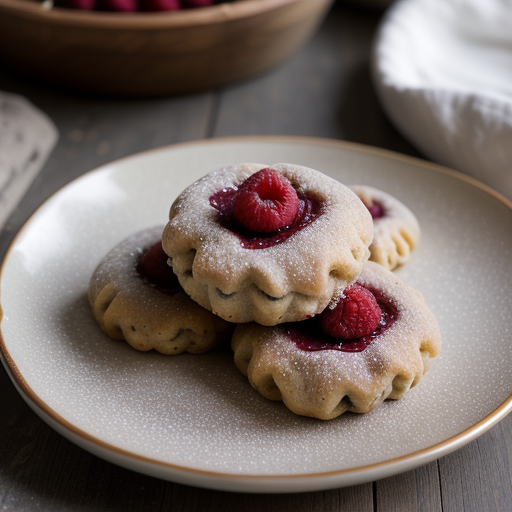 Raspberry Pecan Thumbprints recipe image