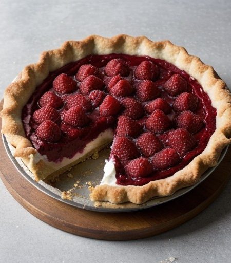 Raspberry Soda-Cracker Pie recipe image