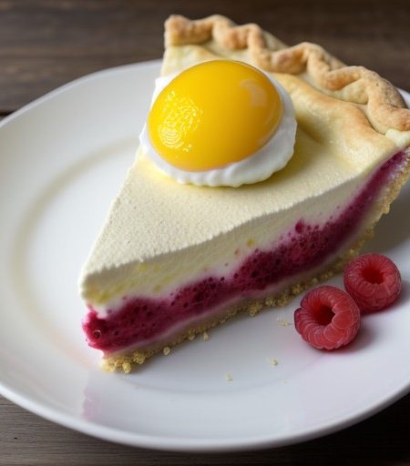 Raspberry Topped Lemon Pie recipe image