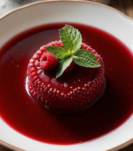 Raspberry Vinaigrette With Gelatin recipe image