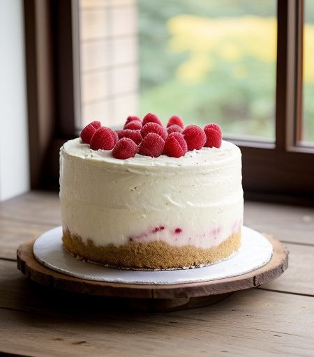 Raspberry and Vanilla Cheesecake recipe image