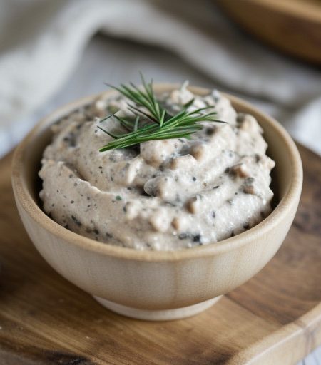 Raw Mushroom Dip recipe image
