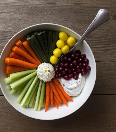 Raw Vegetables With Olive Oil Dip recipe image