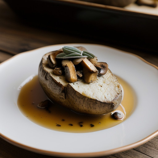 Rebaked Potato With Tofu-Mushroom Stuffing recipe image