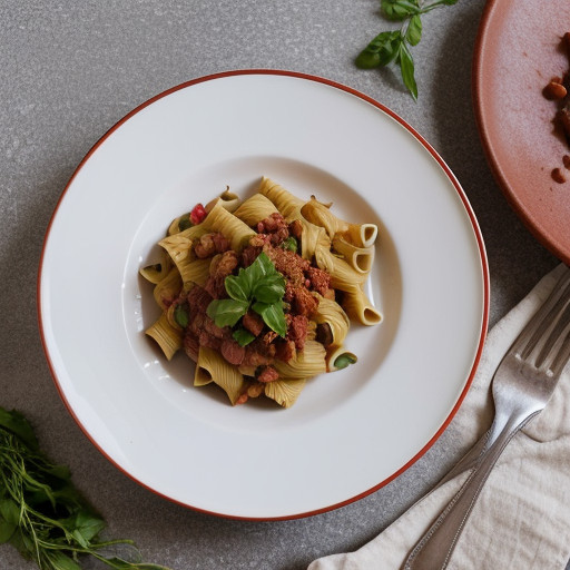 Red Beans With Pasta Sausage & Tomatoes recipe image