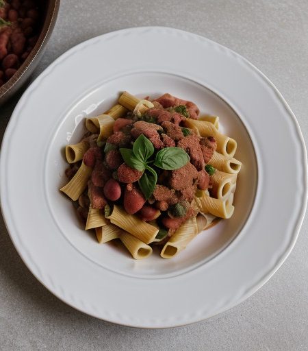 Red Beans With Pasta Sausage and Tomatoes recipe image