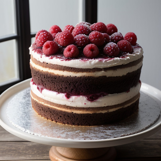 Red & Black Raspberry Pudding Cake recipe image