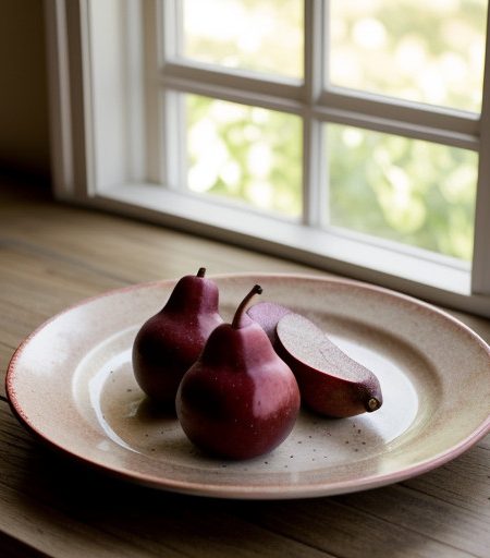 Red Greens & Pears With Nut Vinaigrette recipe image