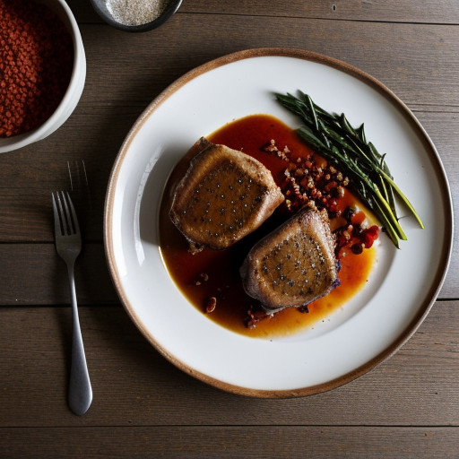 Red Pepper Glazed Pork Chops recipe image