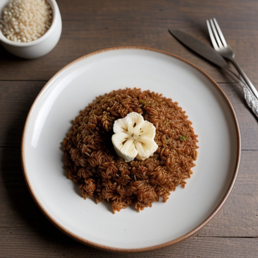 Red Rice W/Diced Bananas and Curried Cauliflower recipe image